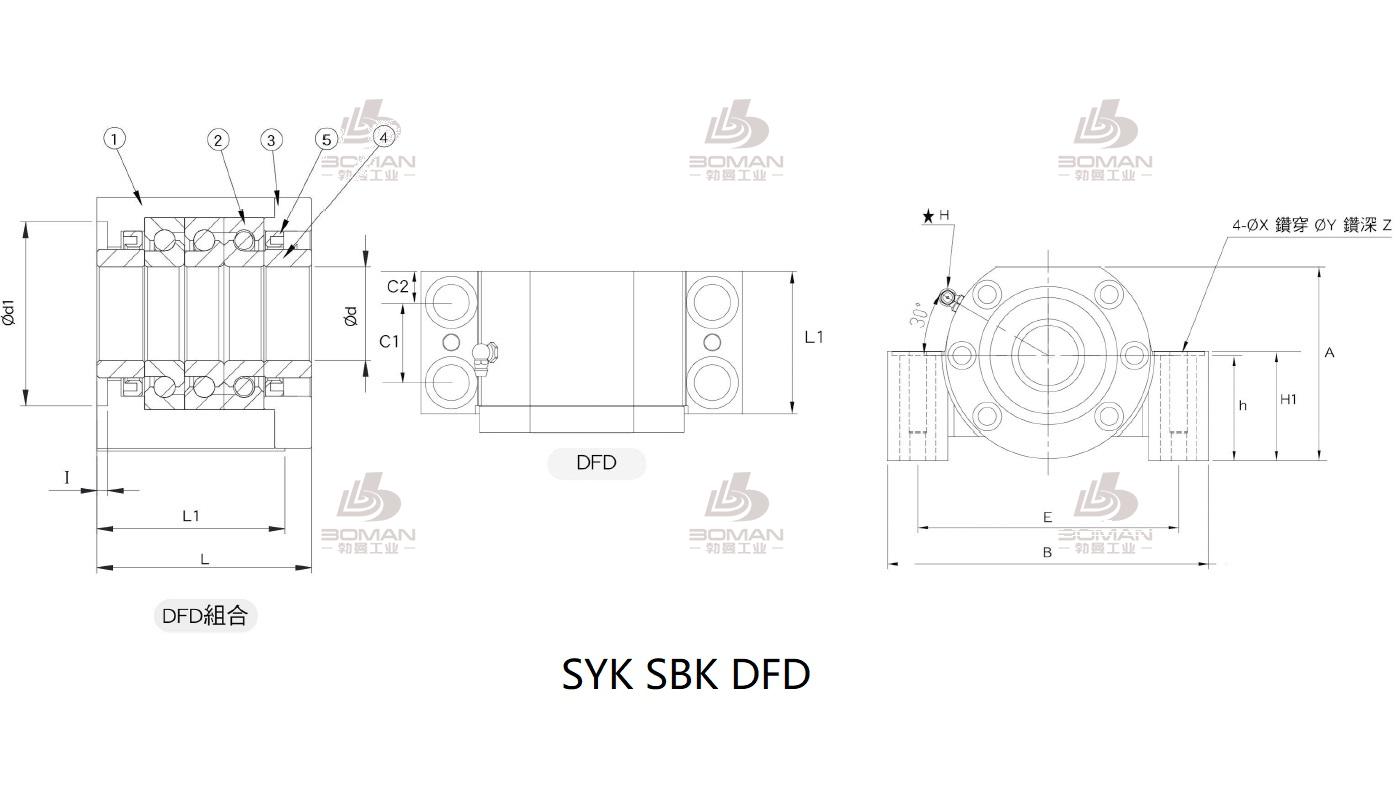 SYK EF06 syk丝杆固定端和支撑端
